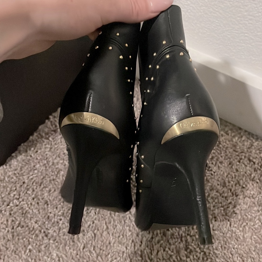 Calvin Klein Studded Grazia Ankle Boots - Picture 4 of 7